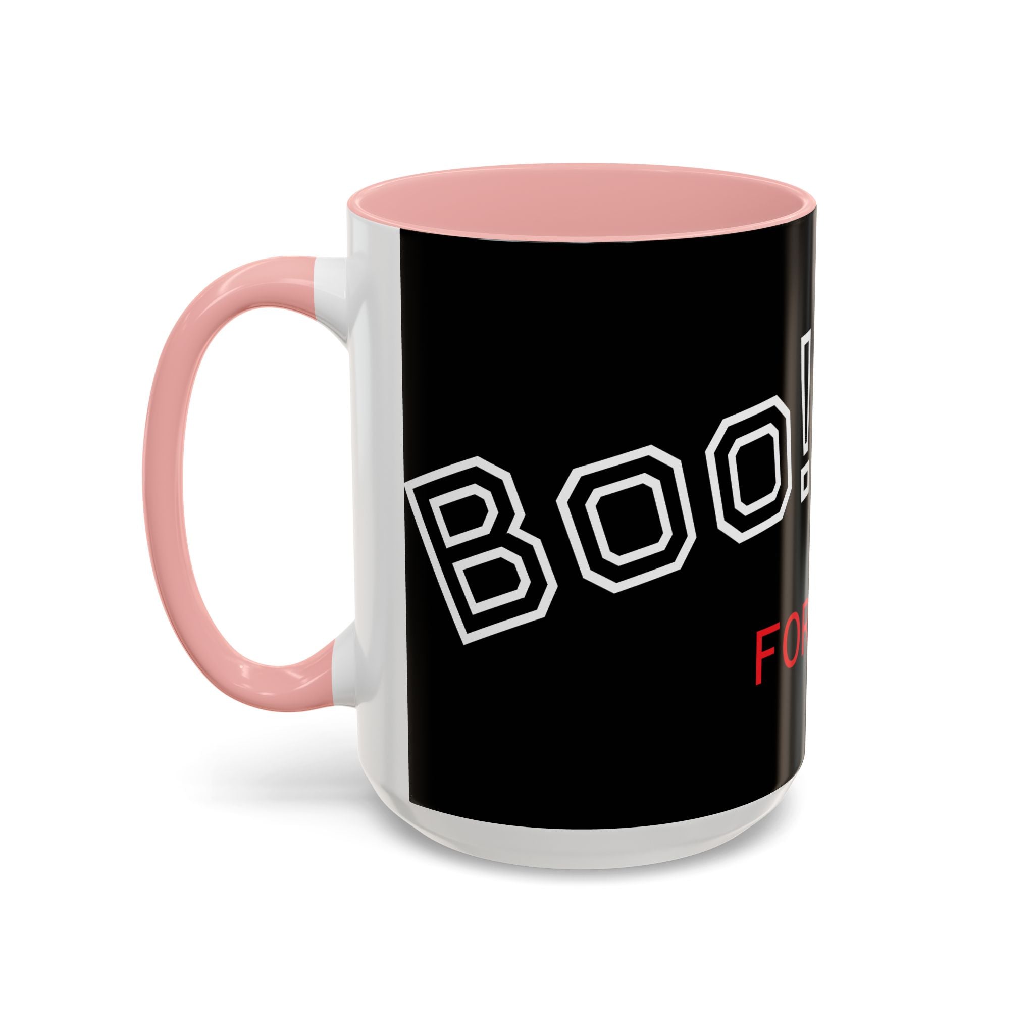 Black Accent Coffee Mug - "Aah! Forever" Design