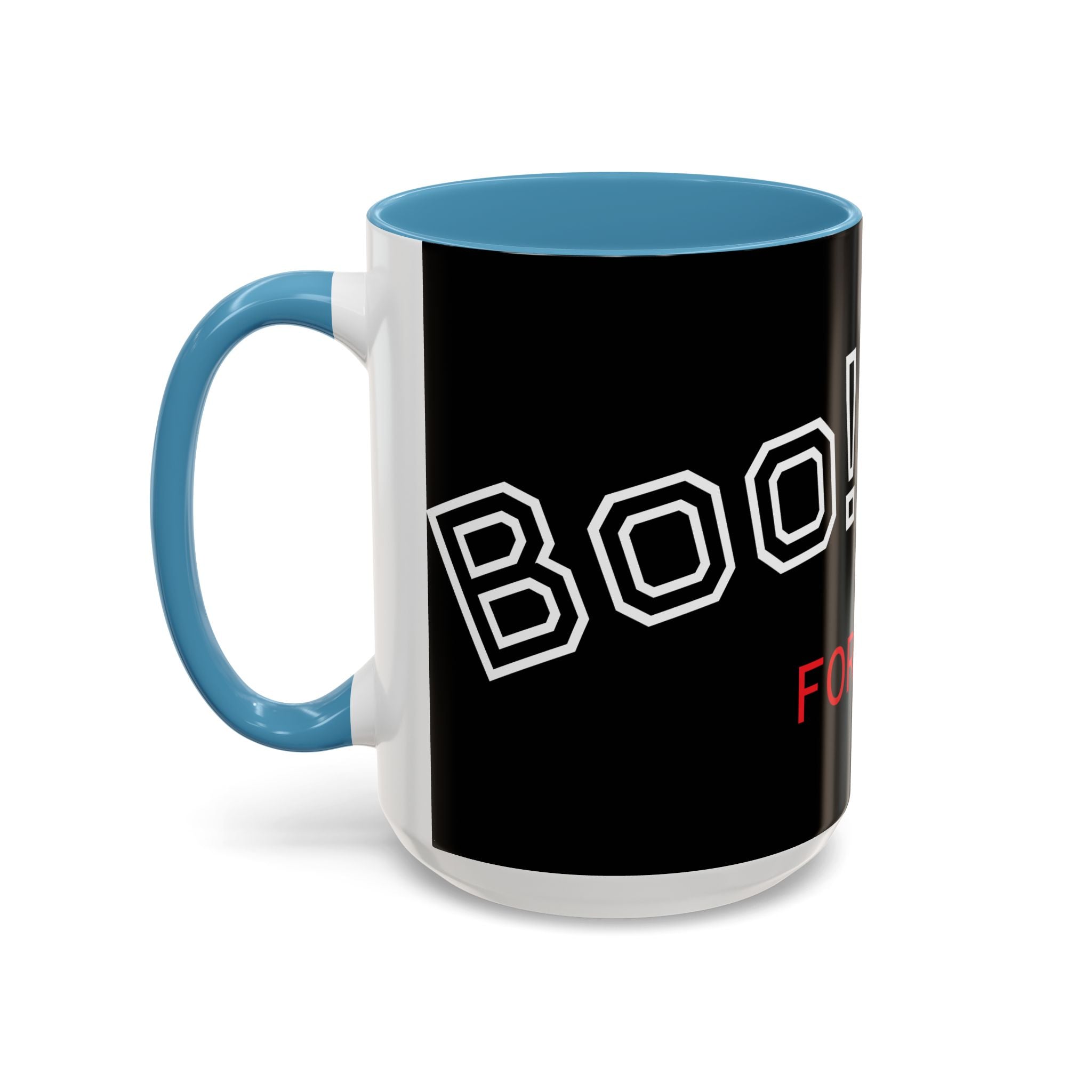 Black Accent Coffee Mug - "Aah! Forever" Design