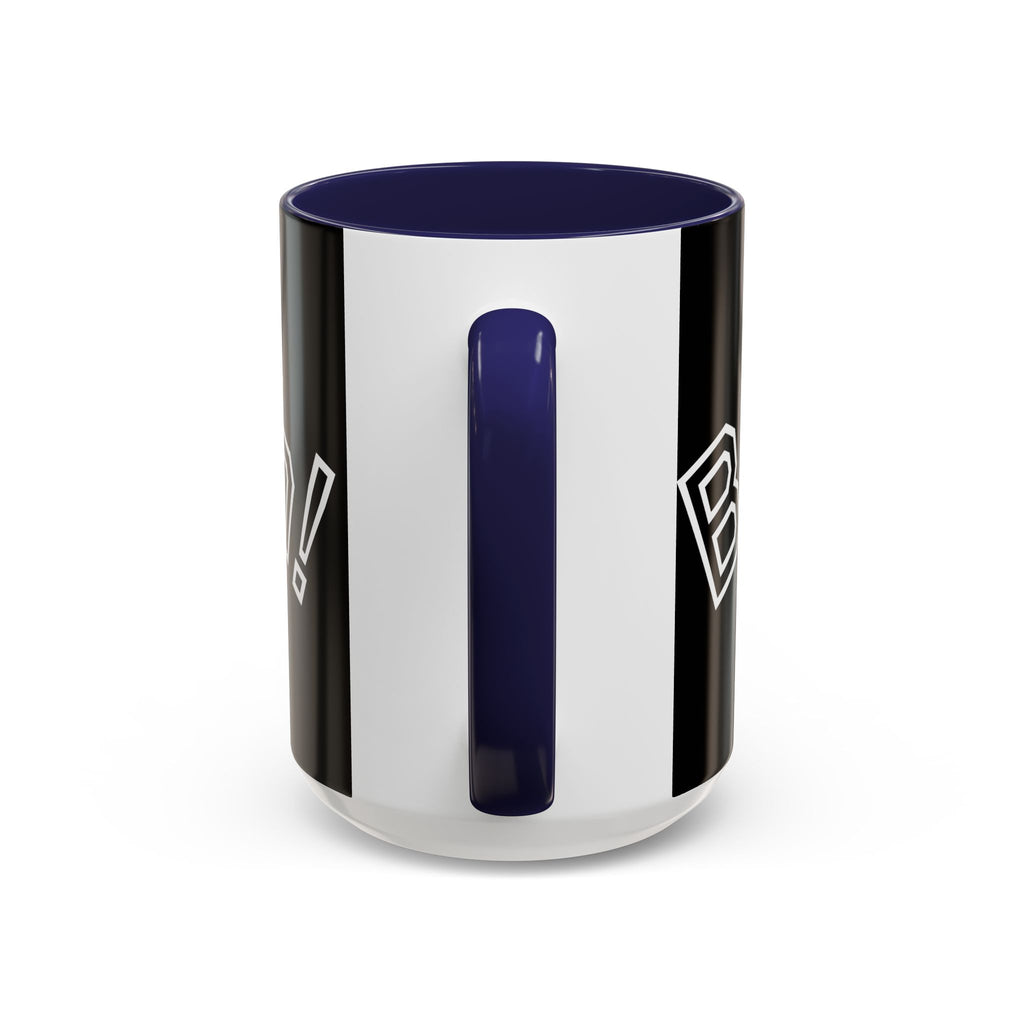 Black Accent Coffee Mug - "Aah! Forever" Design
