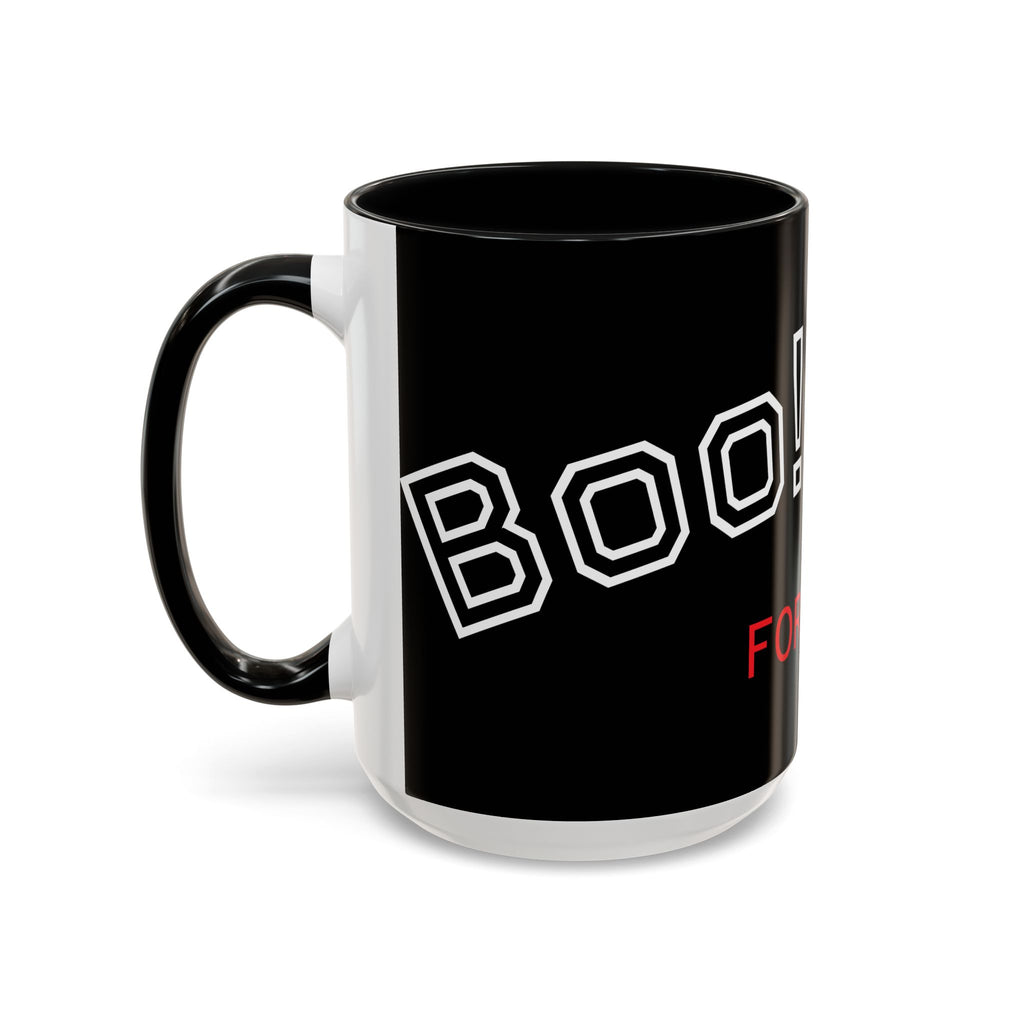 Black Accent Coffee Mug - "Aah! Forever" Design