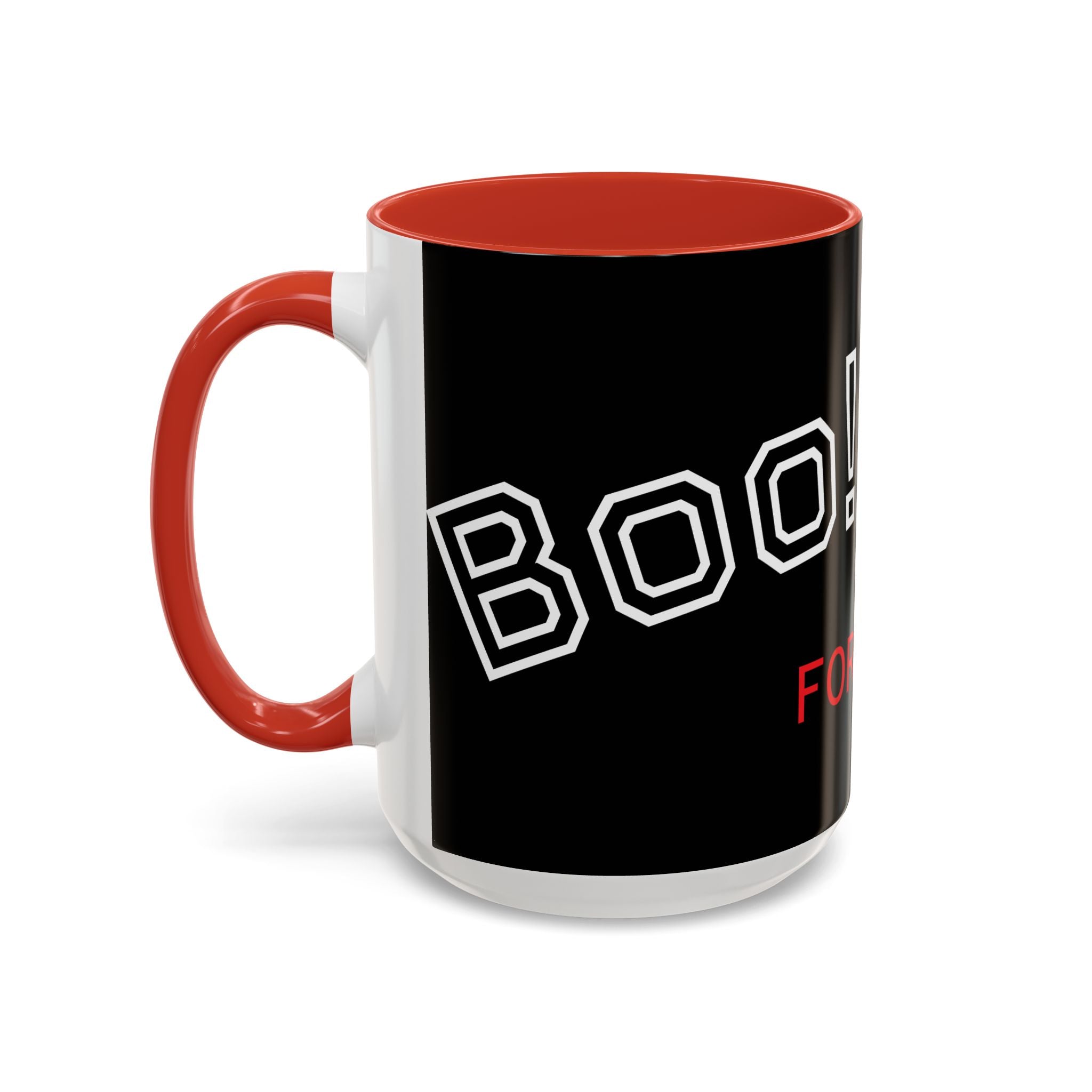 Black Accent Coffee Mug - "Aah! Forever" Design