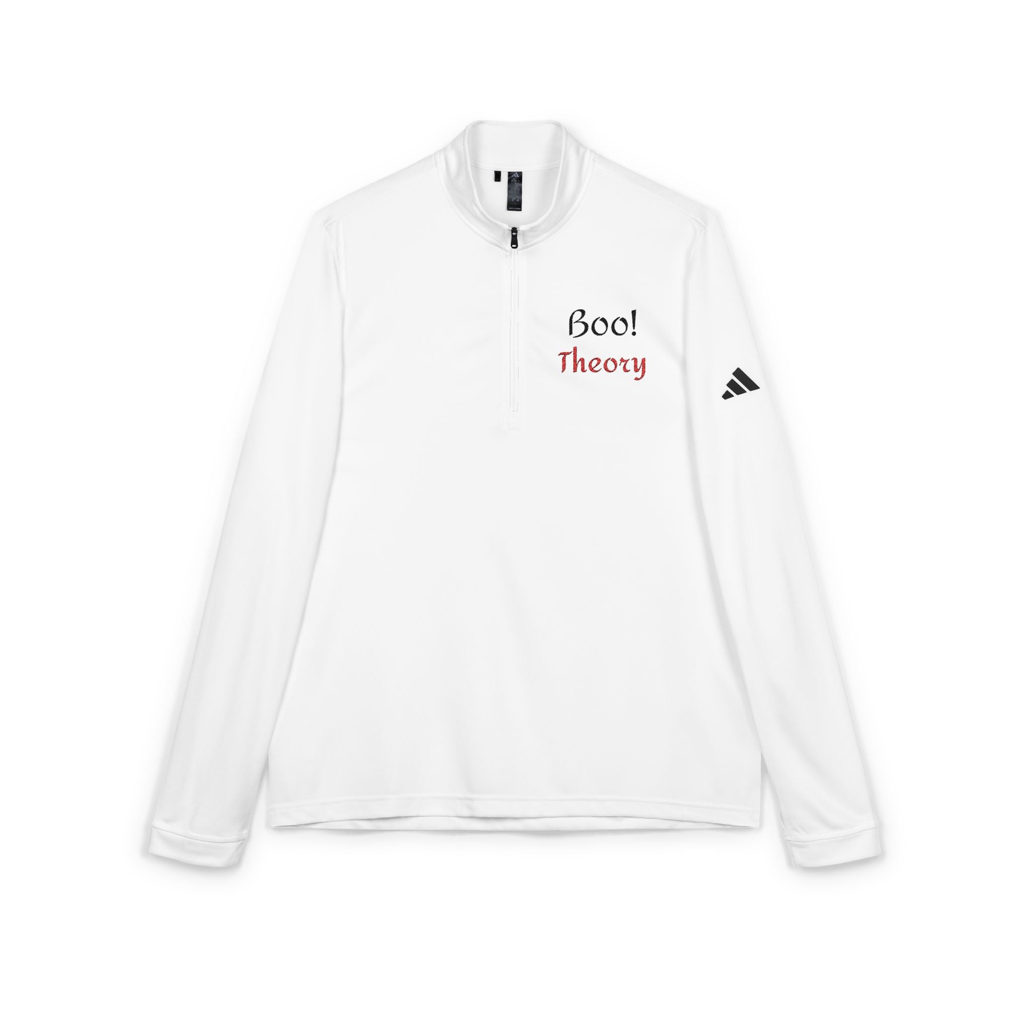Embroidered Quarter-Zip Pullover - Boost Your Theory