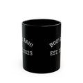 Halloween Themed Black Mug - 'Boo! Aah! Est. 2025'