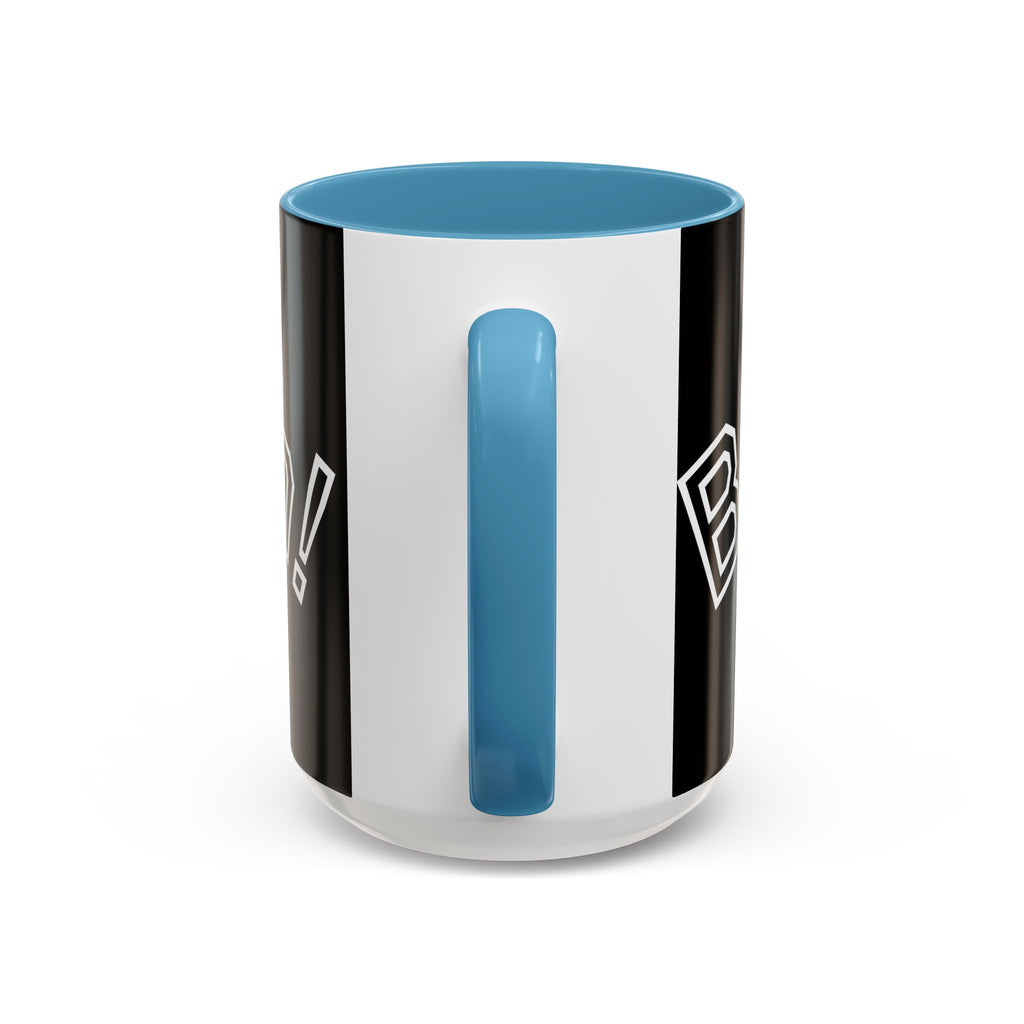 Black Accent Coffee Mug - "Aah! Forever" Design