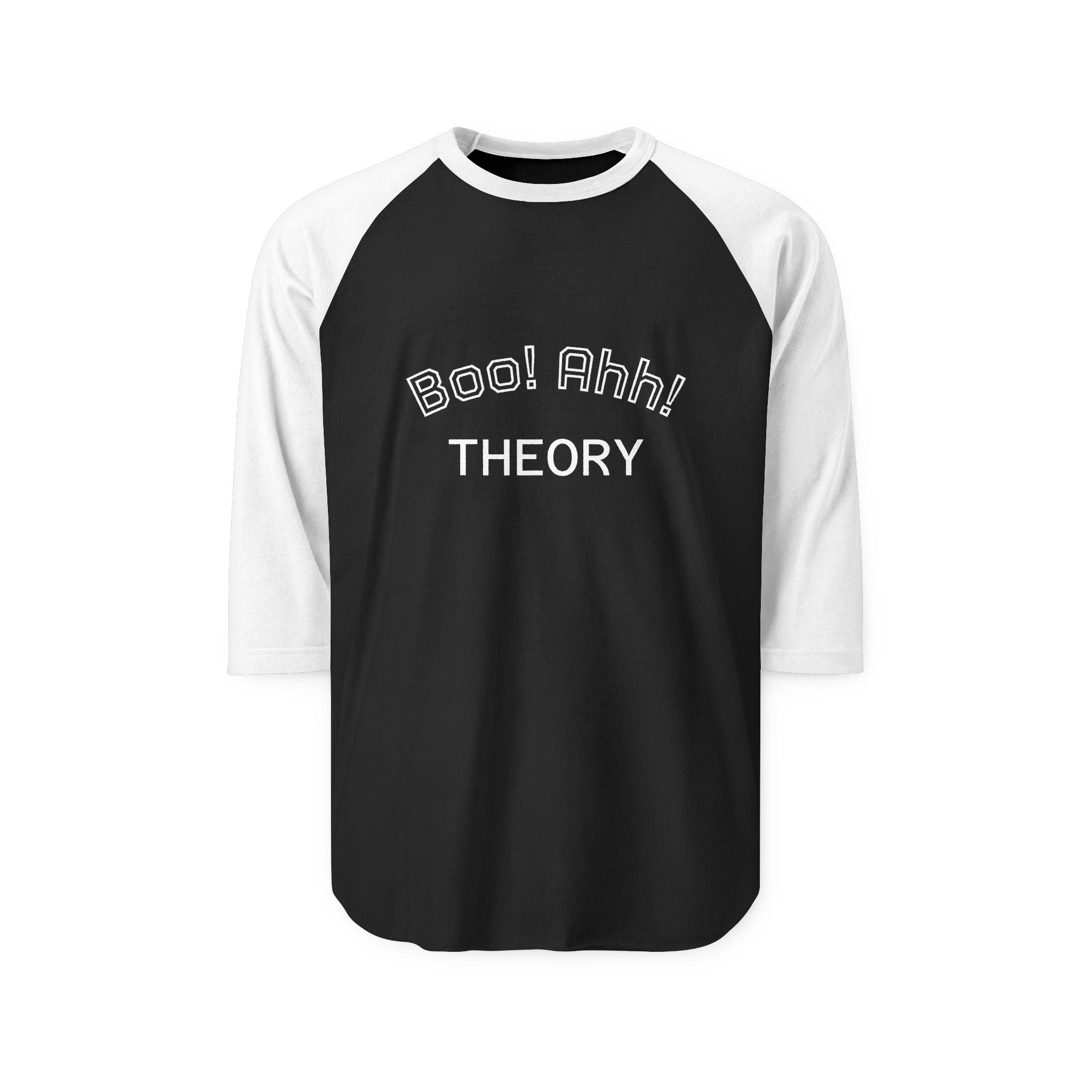 Boo! Ahh! Theory Unisex Raglan Shirt - Fun Halloween Casual Wear