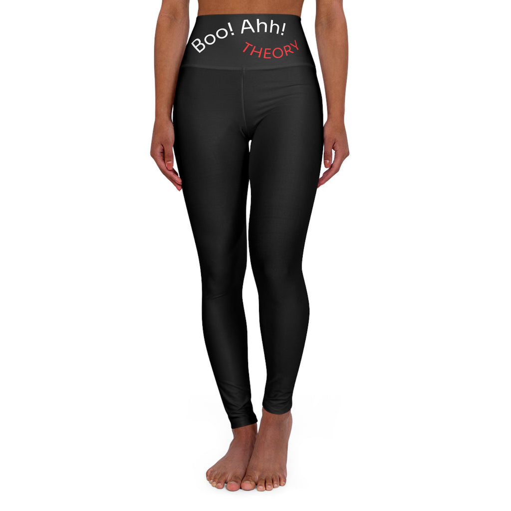 High Waisted Yoga Leggings - "Boo Ahh! Theory"